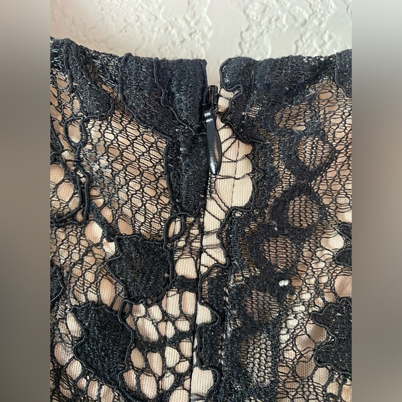 ENFOCUS STUDIO Black Sleeveless Semi-Formal Evening Dress w/ Floral Size 4 - Picture 6 of 7